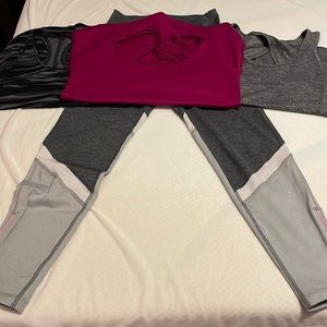 Old Navy Bundle. One pair of leggings and three workout tanks.